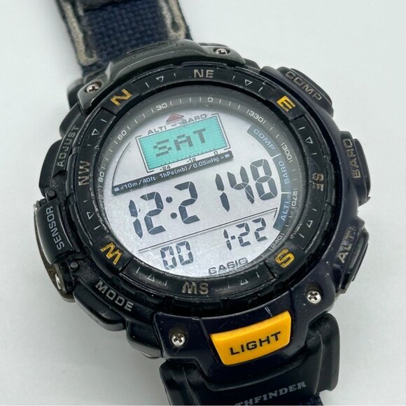 Casio Other - Casio Pathfinder Digital Watch PAG40 With Altimeter Barometer Working READ